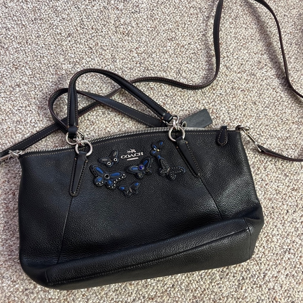NWOT Coach Kelsey Satchel Limited Edition with Butterflies